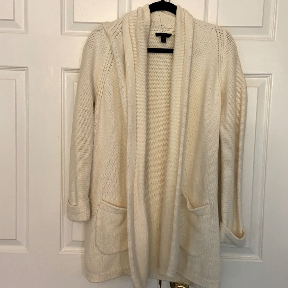 J Crew beige cardigan sweater